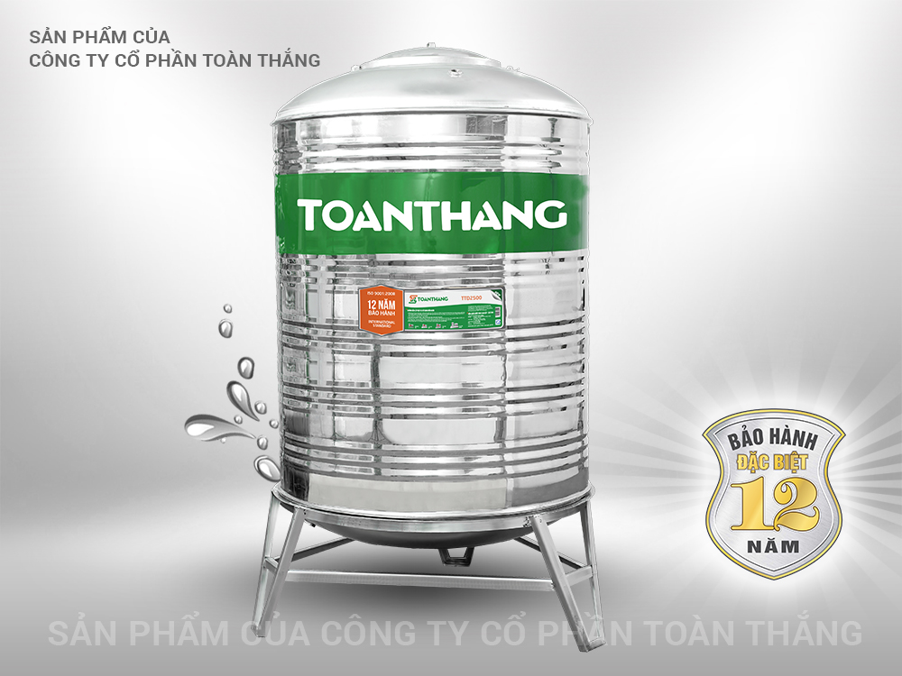 BỒN NƯỚC INOX TOÀN THẮNG 6000L