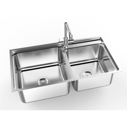 CHẬU RỬA BÁT INOX SƠN HÀ S80D